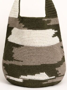 The Sak Limited Edition Hand Crocheted Camo Hobo Bag
